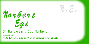 norbert egi business card
