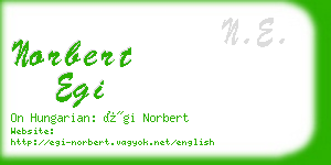 norbert egi business card